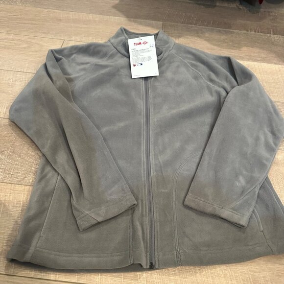 TEAM 365 WOMENS GRAY FLEECE JACKET NEW MEDIUM - Picture 2 of 8